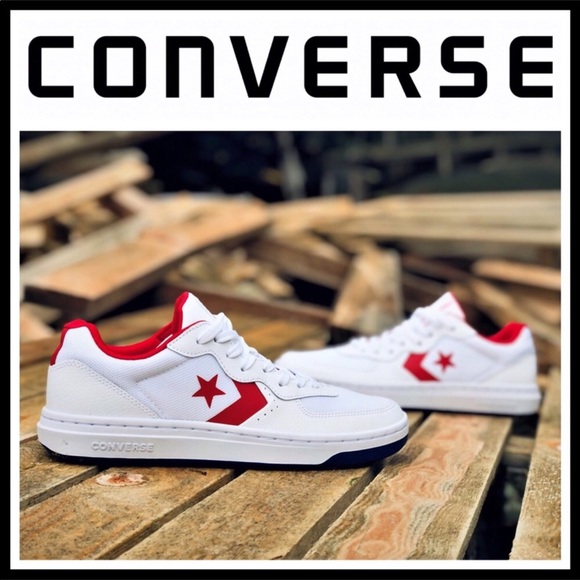 CONVERSE ALL STAR WHITE LEATHER LOW TOPS LO OX - Picture 8 of 8